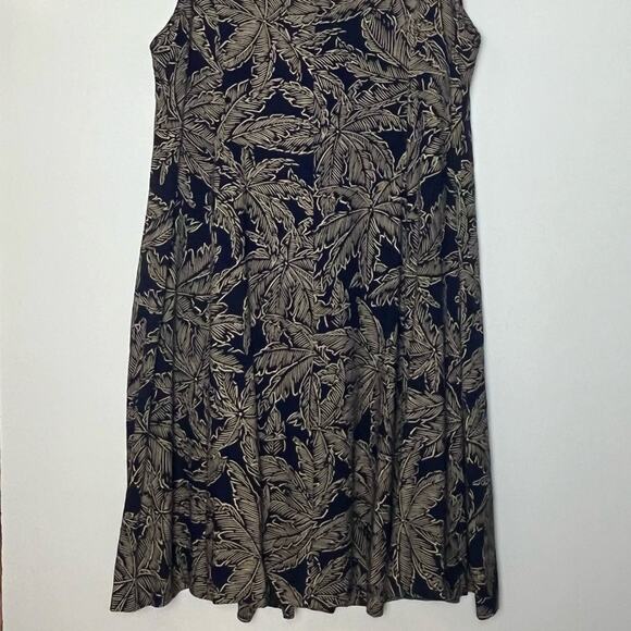 VINTAGE Liberty House Young Hawaii Wild Palms Mini Dress Woman's Medium blue - Picture 12 of 16